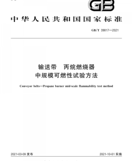 GB∕T 39817-2021 輸送帶 丙烷燃燒器中規(guī)?？扇夹栽囼?yàn)方法